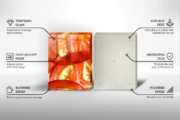 Herdabdeckplatte glas Eine Scheibe rote Tomate
