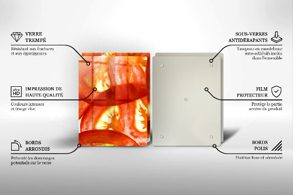 Herdabdeckplatte glas Eine Scheibe rote Tomate