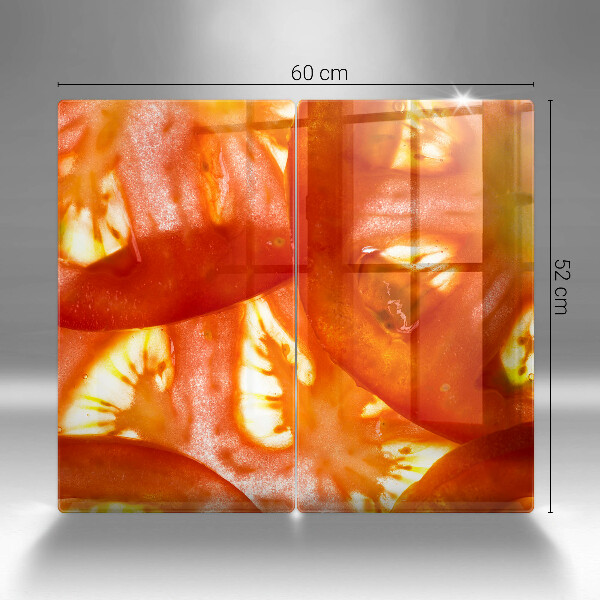 Herdabdeckplatte glas Eine Scheibe rote Tomate