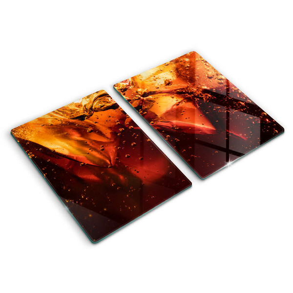 Herdabdeckplatte glas Cola-Getränk mit Eis