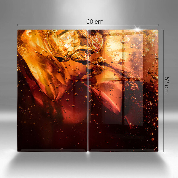 Herdabdeckplatte glas Cola-Getränk mit Eis