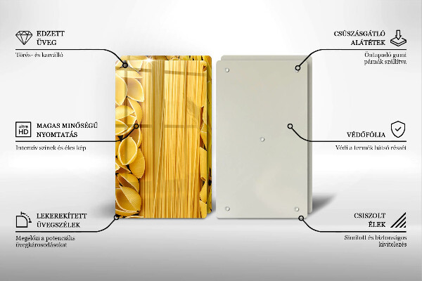 Herdabdeckplatte glas Pasta