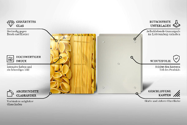 Herdabdeckplatte glas Pasta