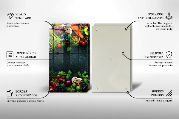 Herdabdeckplatte glas Frisches Gemüse