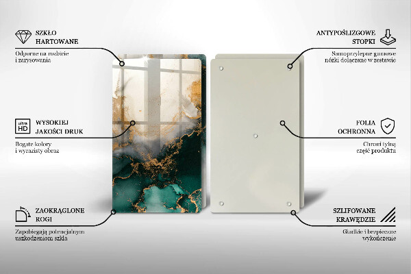 Herdabdeckplatte glas Mehrfarbiger Marmor