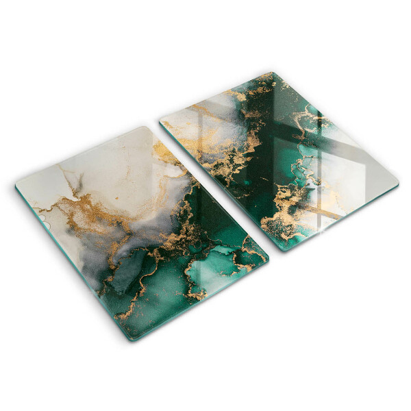 Herdabdeckplatte glas Mehrfarbiger Marmor