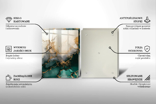 Herdabdeckplatte glas Mehrfarbiger Marmor