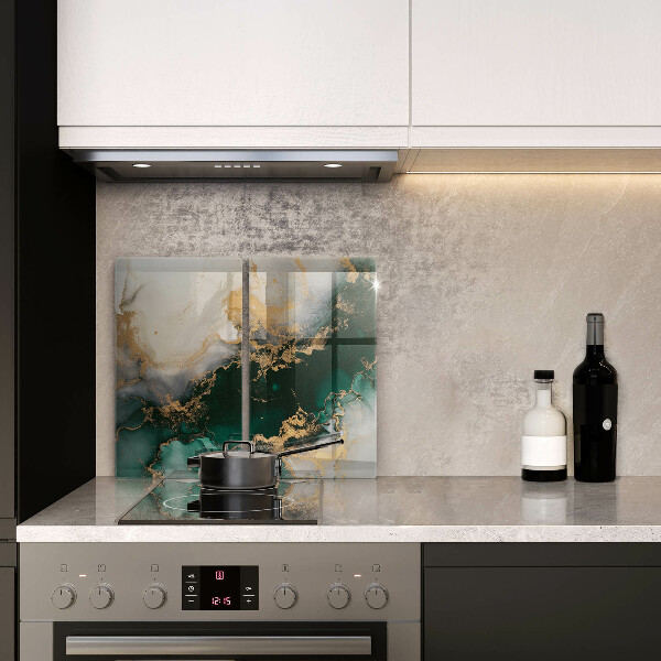 Herdabdeckplatte glas Mehrfarbiger Marmor