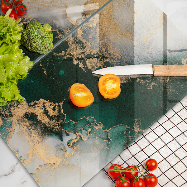 Herdabdeckplatte glas Mehrfarbiger Marmor