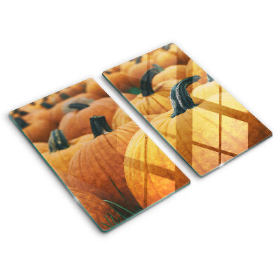 Herdabdeckplatte glas Kürbisse