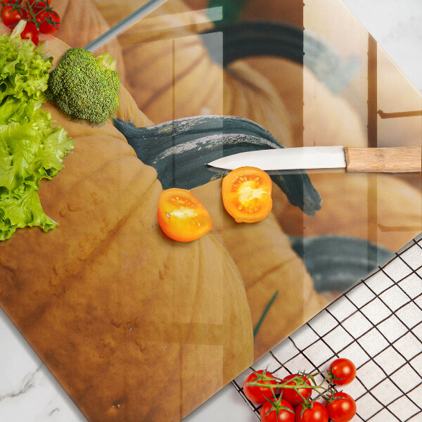 Herdabdeckplatte glas Kürbisse