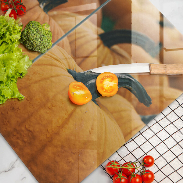 Herdabdeckplatte glas Kürbisse