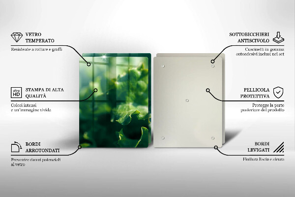 Herdabdeckplatte glas Salatblätter