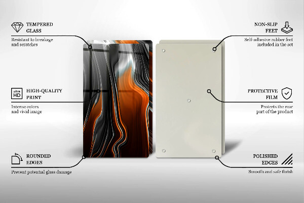 Herdabdeckplatte glas Abstraktes Muster