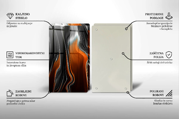 Herdabdeckplatte glas Abstraktes Muster