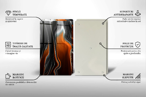 Herdabdeckplatte glas Abstraktes Muster