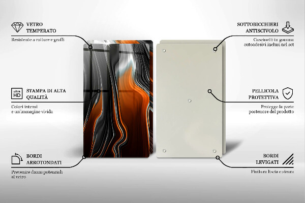 Herdabdeckplatte glas Abstraktes Muster