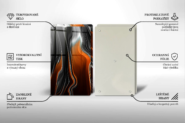 Herdabdeckplatte glas Abstraktes Muster