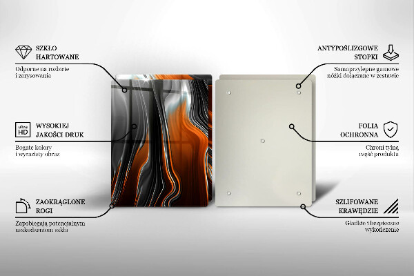 Herdabdeckplatte glas Abstraktes Muster