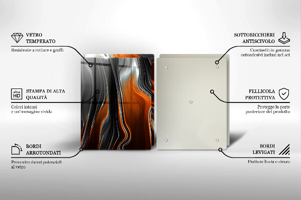 Herdabdeckplatte glas Abstraktes Muster