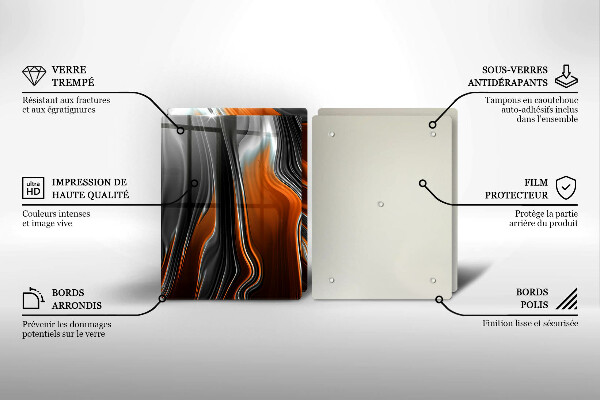 Herdabdeckplatte glas Abstraktes Muster