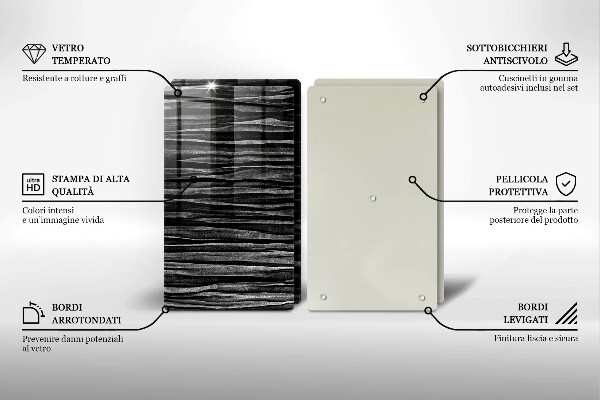 Herdabdeckplatte glas Schwarze Abstraktion
