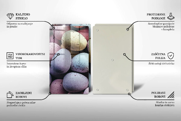 Herdabdeckplatte glas Ostereier