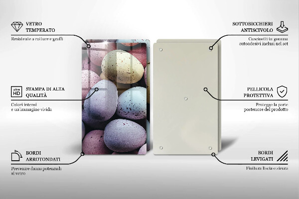 Herdabdeckplatte glas Ostereier