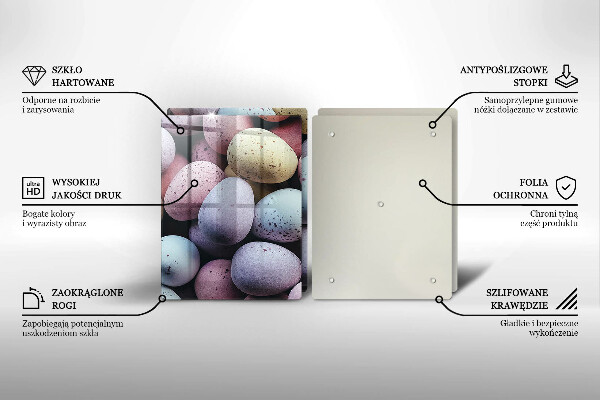 Herdabdeckplatte glas Ostereier