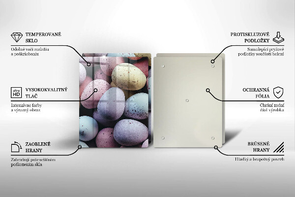 Herdabdeckplatte glas Ostereier