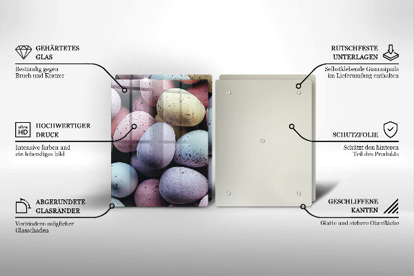 Herdabdeckplatte glas Ostereier