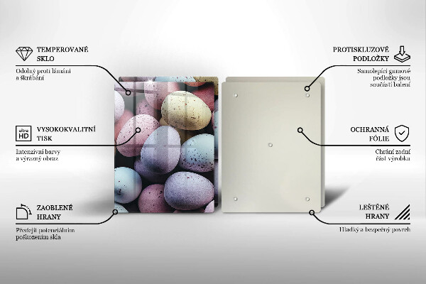 Herdabdeckplatte glas Ostereier