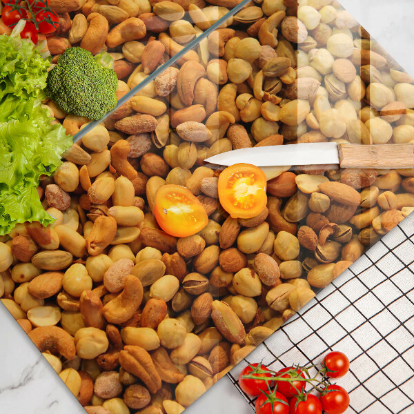 Herdabdeckplatte glas Nussmischung