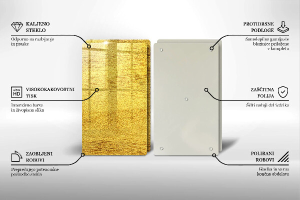 Herdabdeckplatte glas Gelbe Abstraktion