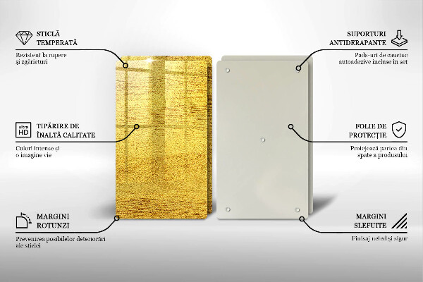 Herdabdeckplatte glas Gelbe Abstraktion