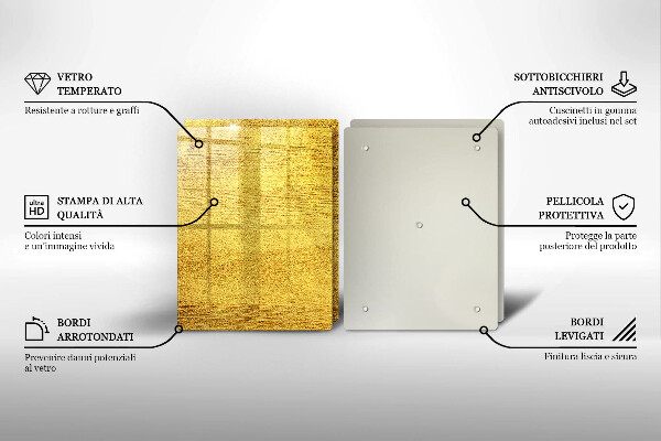 Herdabdeckplatte glas Gelbe Abstraktion