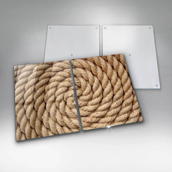 Herdabdeckplatte glas Aufgewickeltes Seil