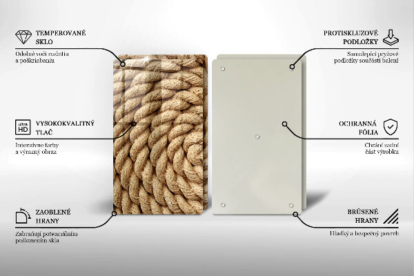 Herdabdeckplatte glas Aufgewickeltes Seil