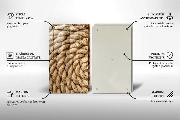 Herdabdeckplatte glas Aufgewickeltes Seil