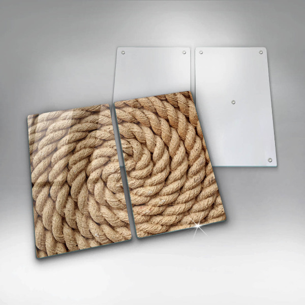 Herdabdeckplatte glas Aufgewickeltes Seil