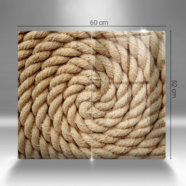 Herdabdeckplatte glas Aufgewickeltes Seil