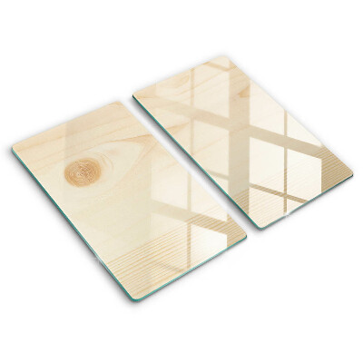 Herdabdeckplatte glas Holzbrett