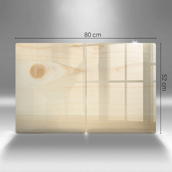 Herdabdeckplatte glas Holzbrett