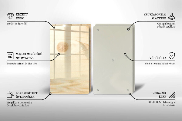 Herdabdeckplatte glas Holzbrett