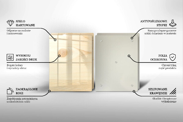Herdabdeckplatte glas Holzbrett