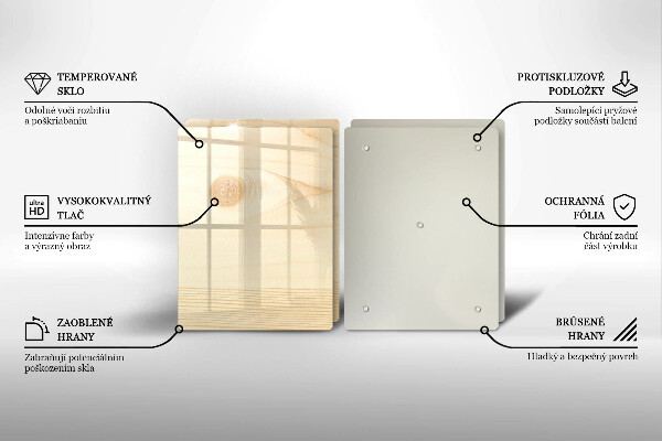 Herdabdeckplatte glas Holzbrett