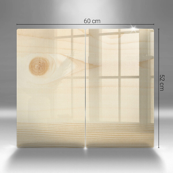 Herdabdeckplatte glas Holzbrett