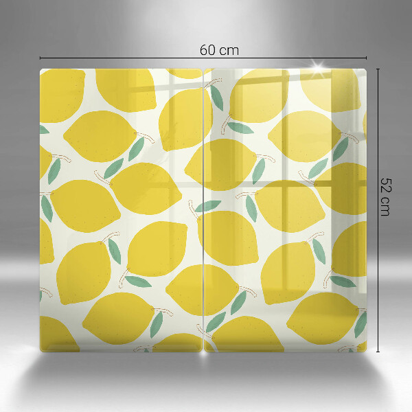 Herdabdeckplatte glas Cartoon-Zitronen