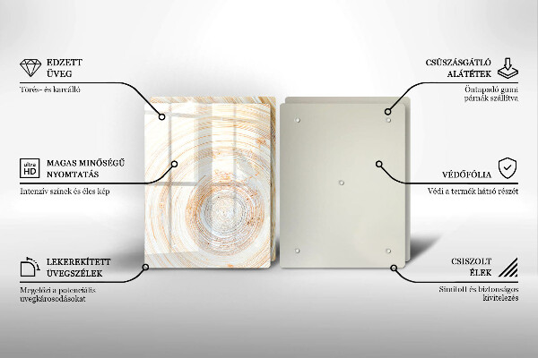 Herdabdeckplatte glas Holzstruktur