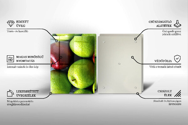 Herdabdeckplatte glas Saftige Äpfel